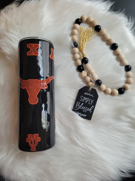 20oz Texas Longhorns peekaboo tumbler